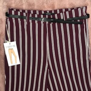 Brand New Burgundy Striped Harper Pant 🎈